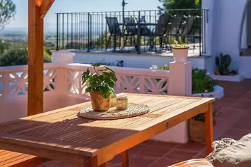 Table with valley views
